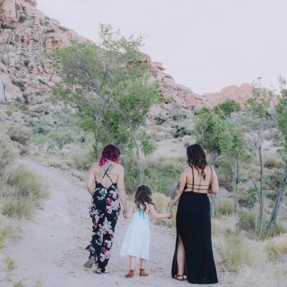 Lulus Black strappy open back dress - Picture 2 of 2